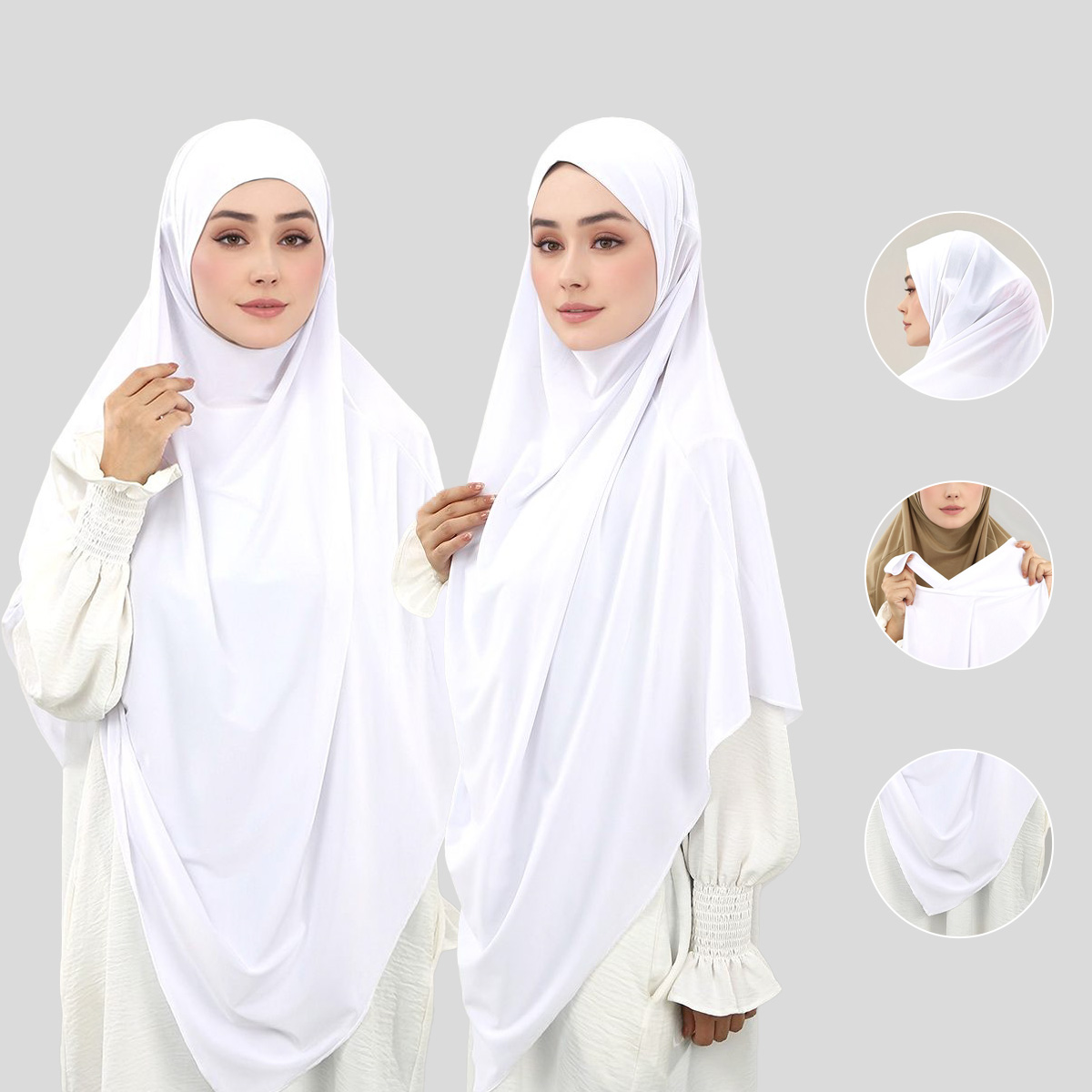 Baby Products Malaysia - Grande sólido muçulmano étnico instantâneo hijab